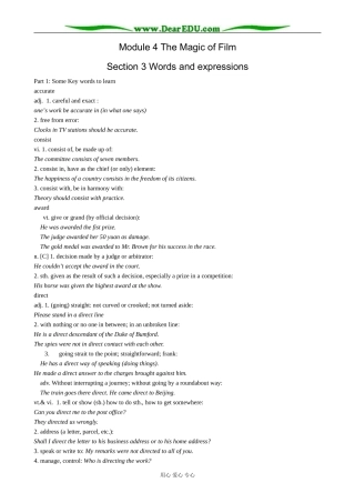 外研版英语必修10 Module4 The Magic of Film-Words and expressions017