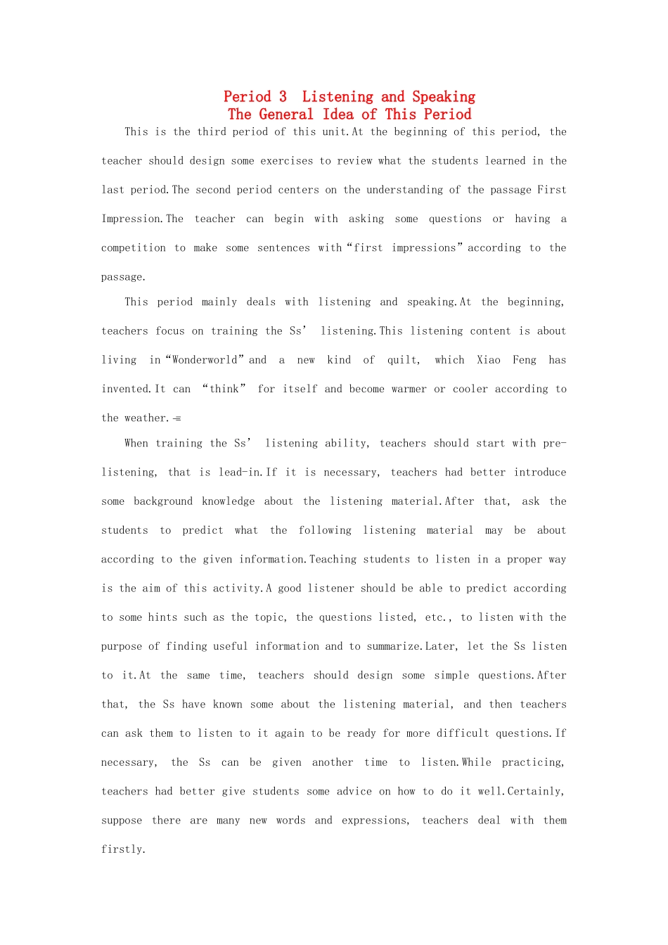 云南省弥勒县庆来中学高中英语 Unit 3 Life in the future Period优秀教案3 新人教版必修5_第1页