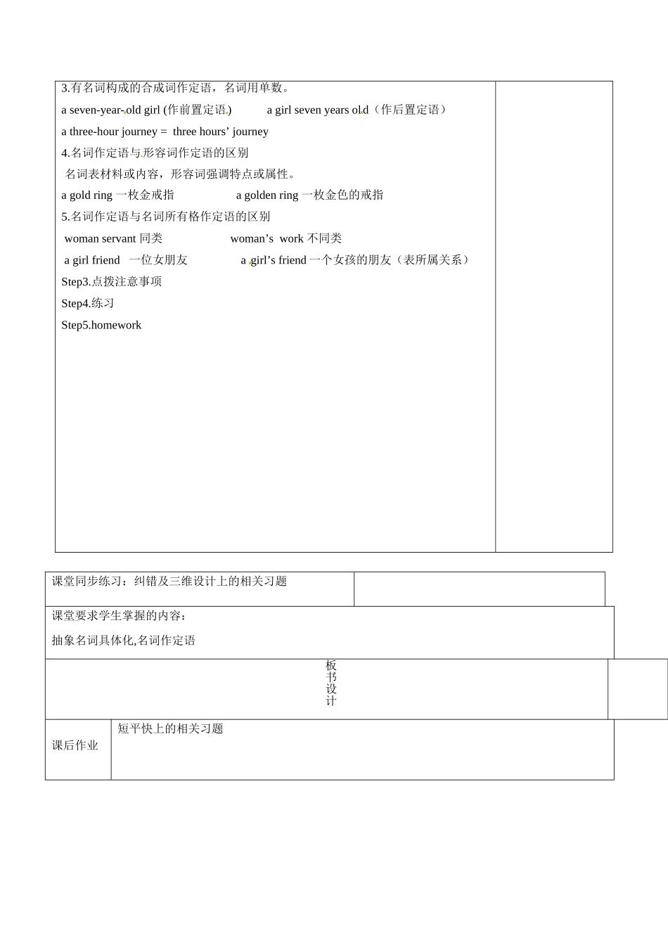 高二英语 抽象名词具体化名词作定语教案-人教版高二全册英语教案_第2页