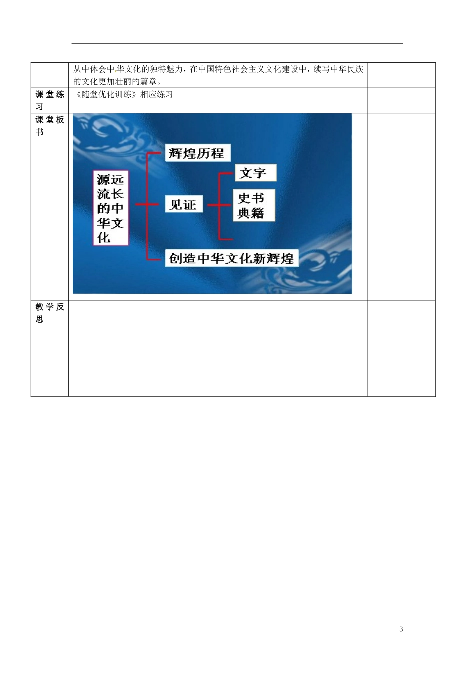 陕西省安康市汉滨高级中学高中政治 第六课 一、源远流长的中华文化教案 新人教版必修3_第3页