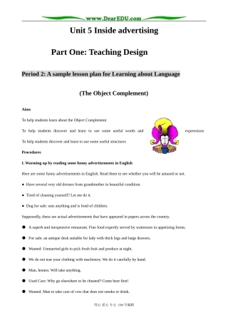 高中英语Unit 5 Inside advertising  Learning about Language