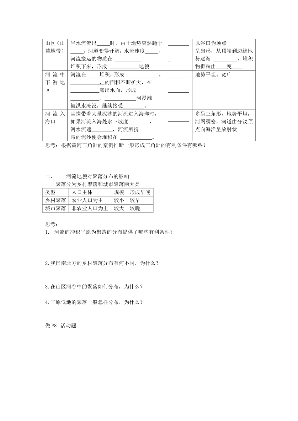 山西省运城市康杰中学高中地理 4.3 河流地貌的发育学案 新人教版必修1_第2页