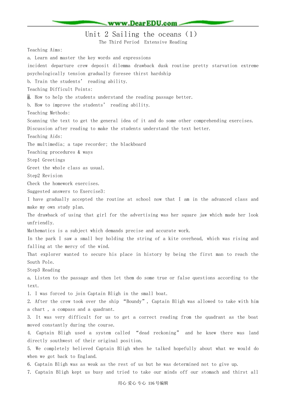 高中英语Unit 2 Sailing the oceans（3）_第1页