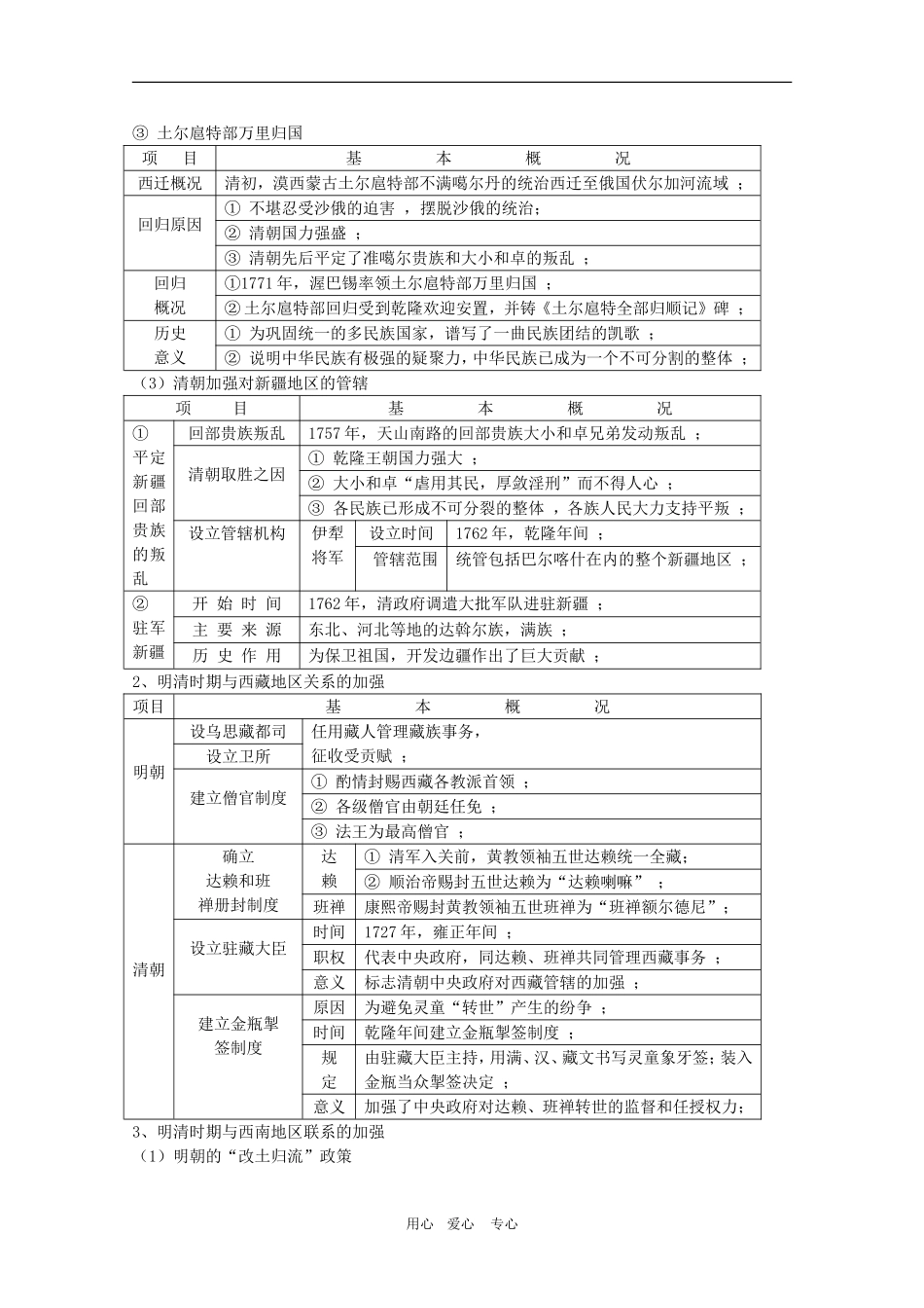 高三历史一轮复习明清（4）：明清时期统一多民族国家的发展旧人教版_第2页