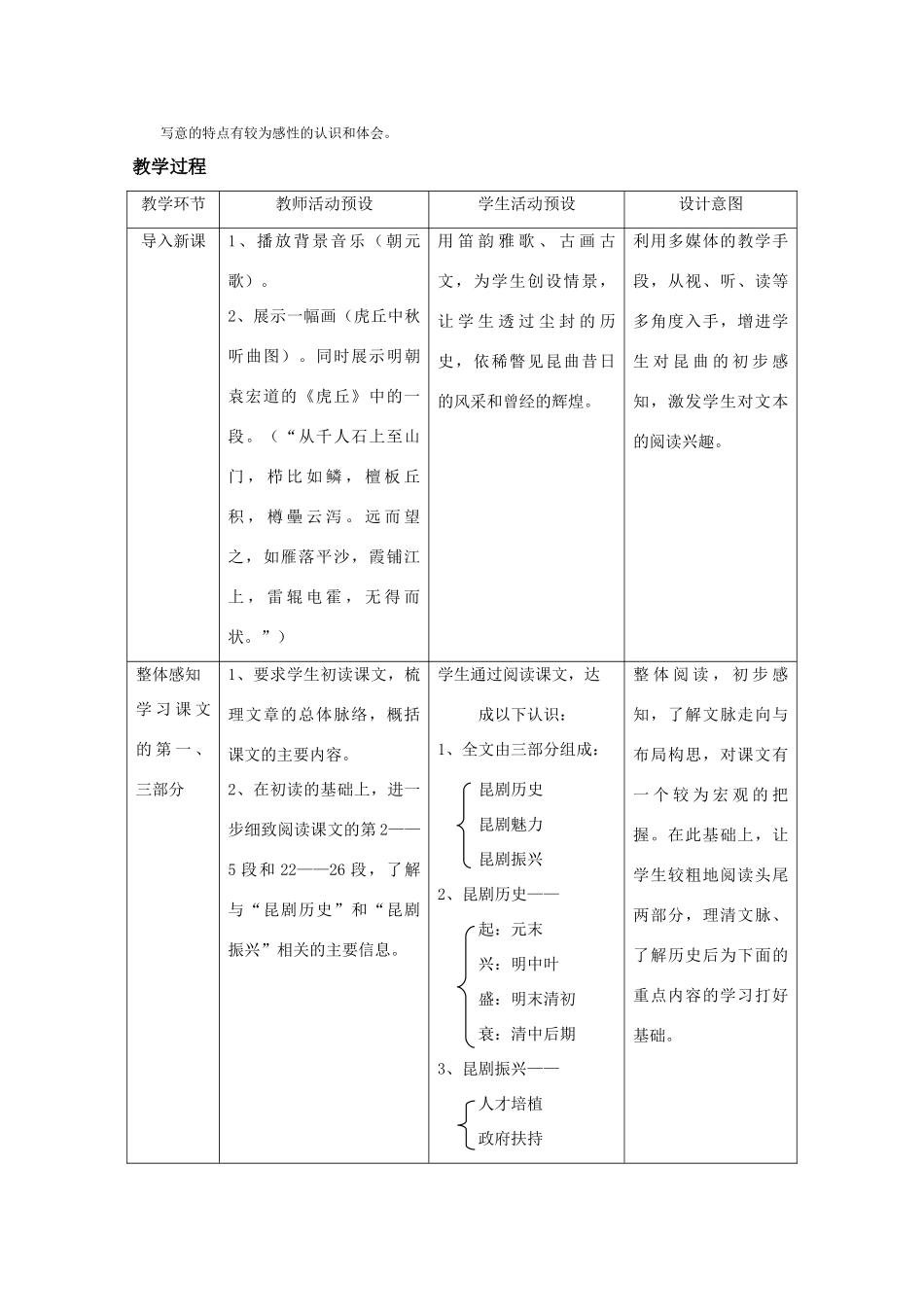 高三语文《昆剧的故事》教案 沪教版_第2页