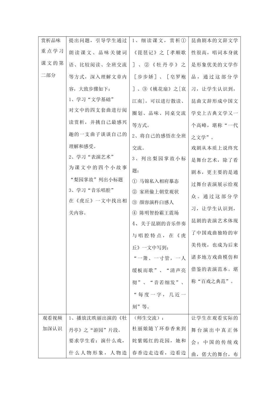 高三语文《昆剧的故事》教案 沪教版_第3页
