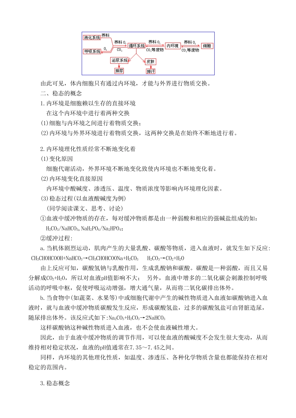 中图版高中生物必修3内环境与稳态1_第3页