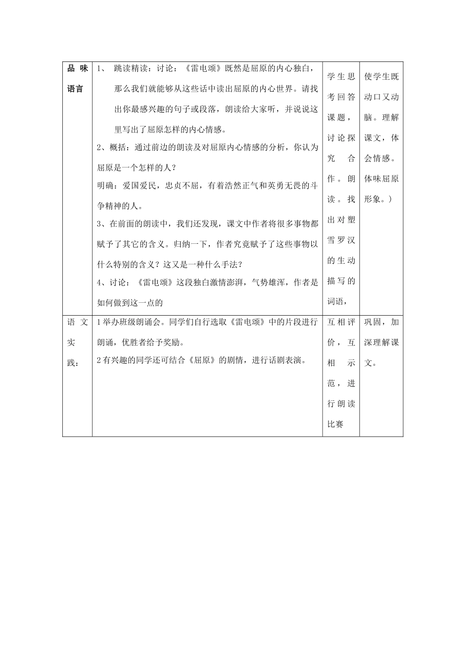 八年级语文下册 《雷电颂》教案14 人教新课标版_第3页