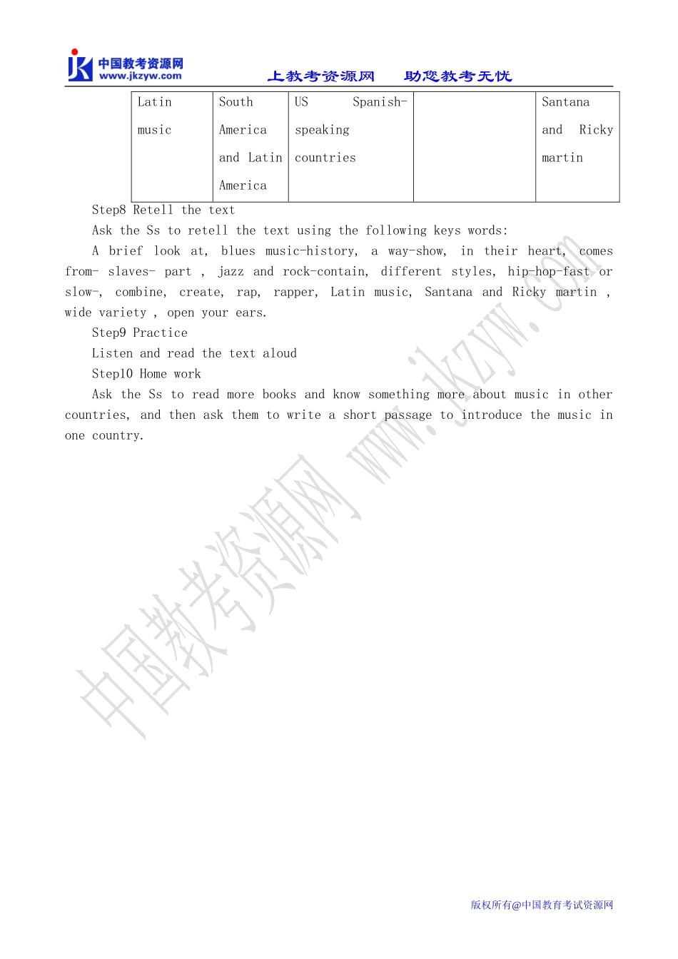 人教版高中英语第一册Unit11 The sounds of the world--Period 2_第3页