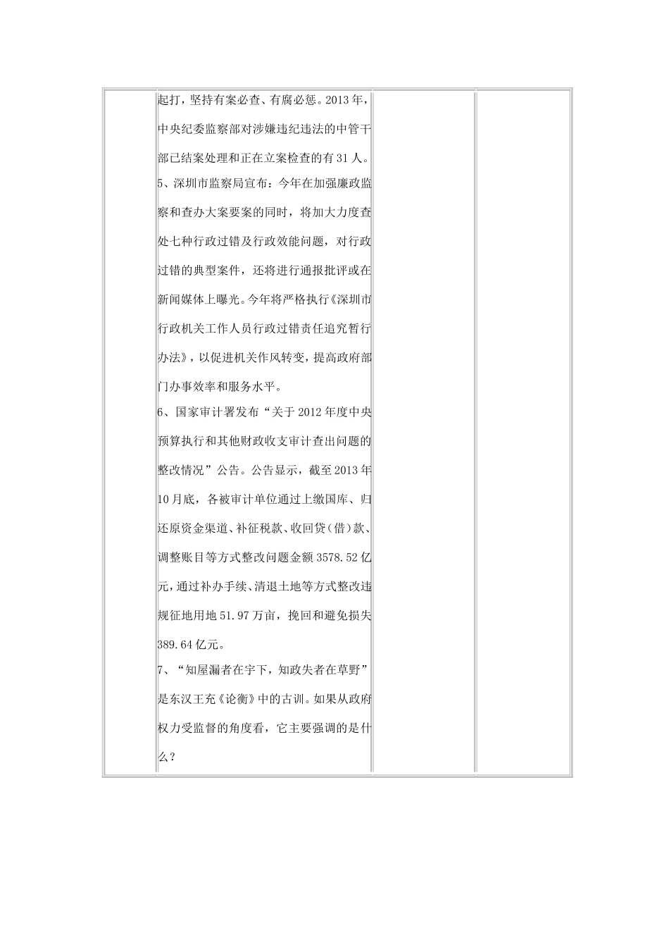 高中政治 第二单元 为人民服务的政府 第四课 我国政府受人民的监督 2 权力的行使：需要监督教案4 新人教版必修2-新人教版高一必修2政治教案_第3页