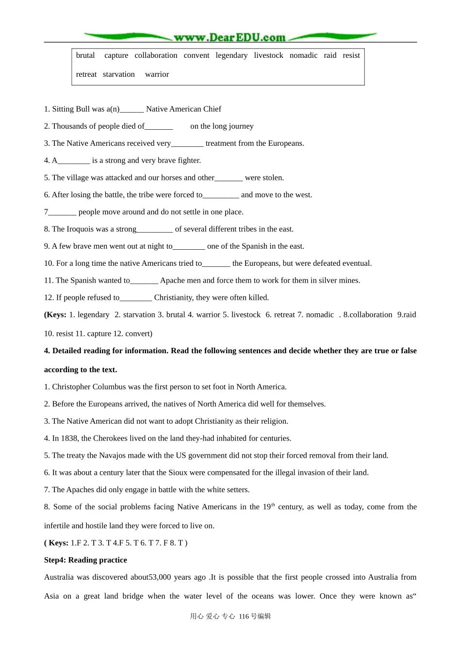 高中英语必修9Module 5 Period 1 Introduction and reading The First Americans_第3页