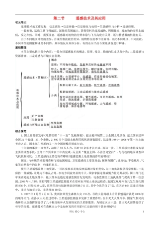 湖南省蓝山二中高二地理《3.2遥感技术及其应用》教案
