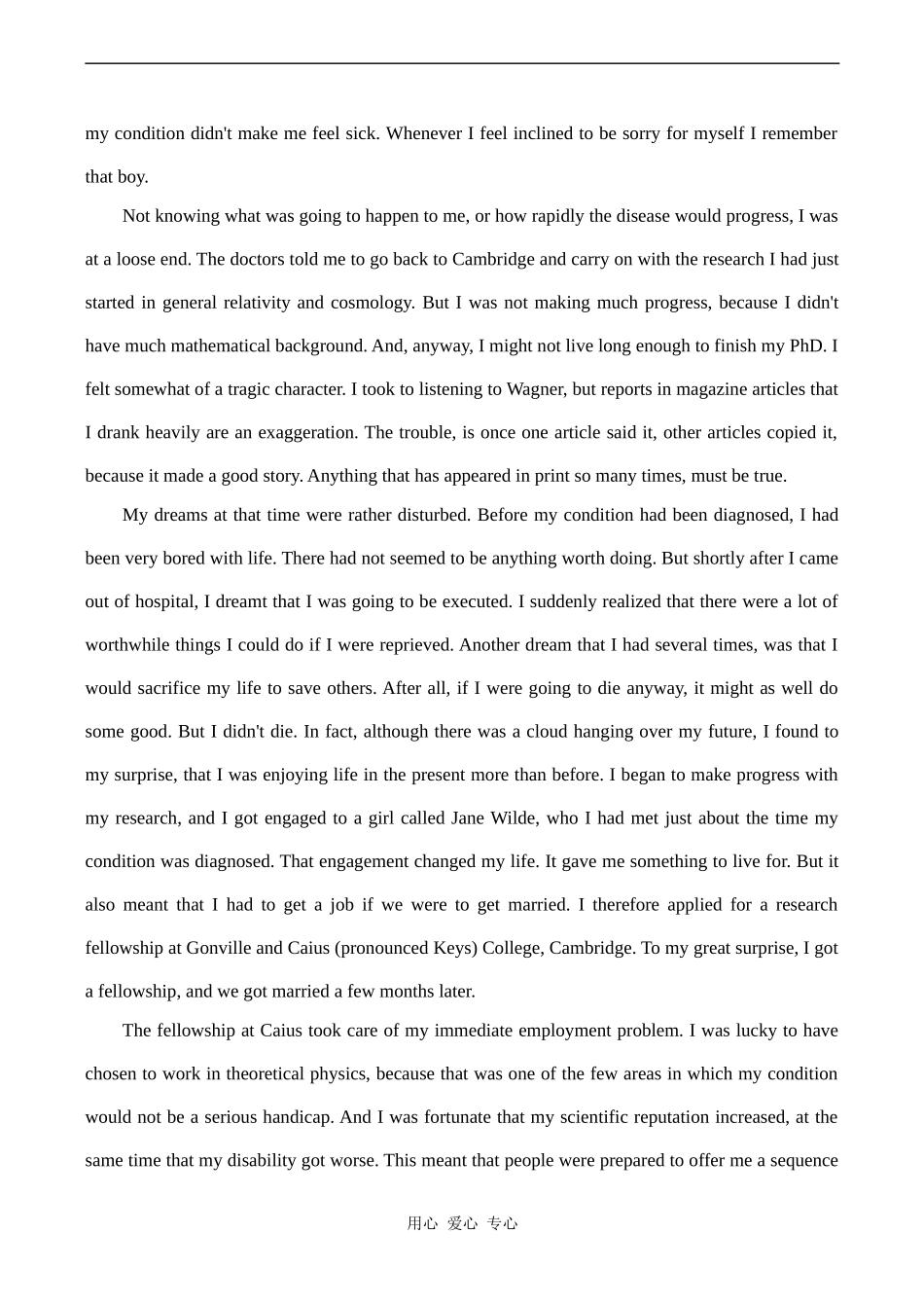 高中英语Unit1 Great scientists文章 Disability-My Experience with ALS人教版必修五_第2页