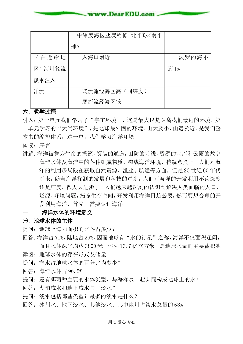 新人教版高中地理选修2海水的温度和盐度2_第2页