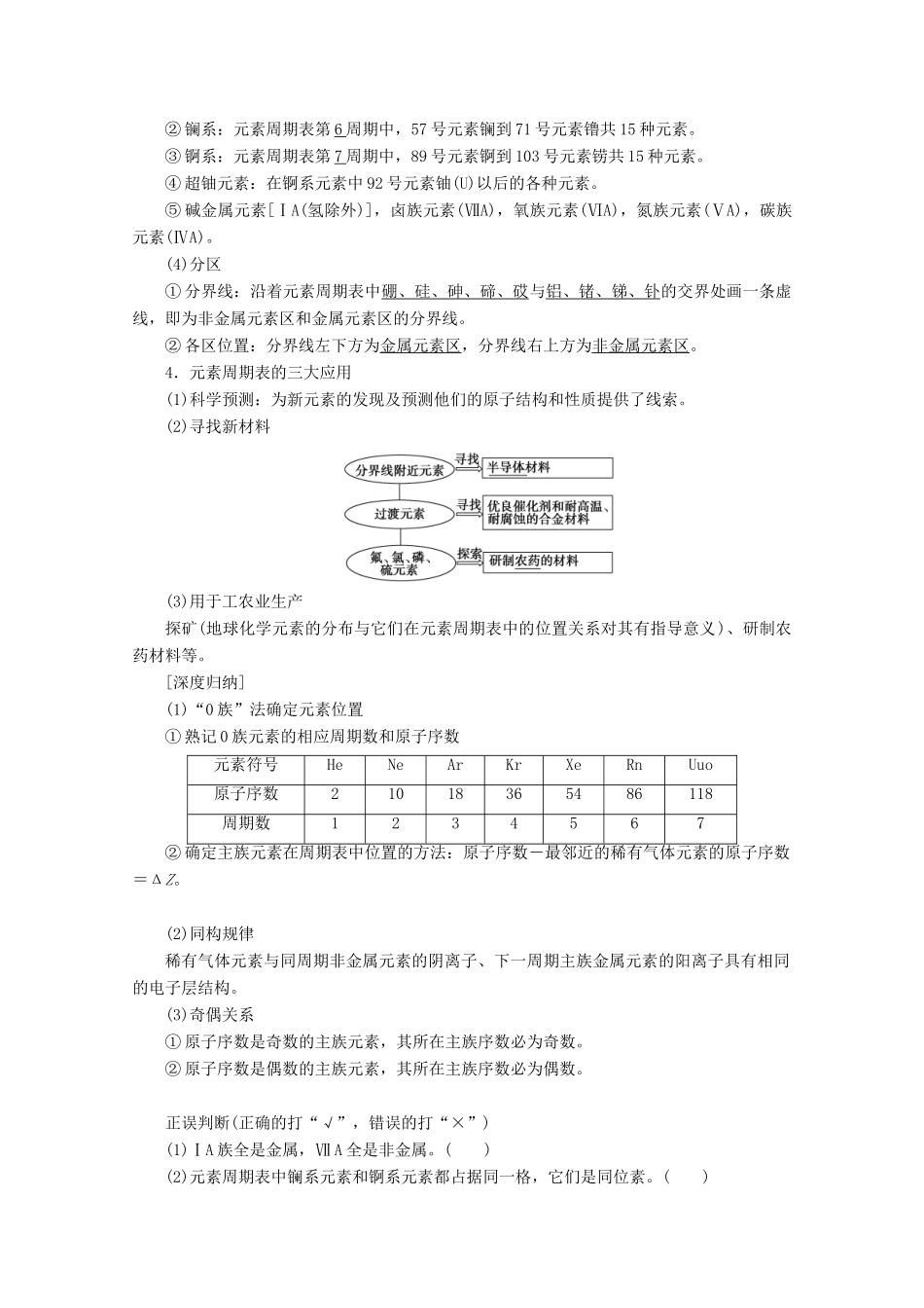 高考化学一轮复习 第1部分 专题5 第2单元 元素周期表和元素周期律教案 苏教版-苏教版高三全册化学教案_第2页