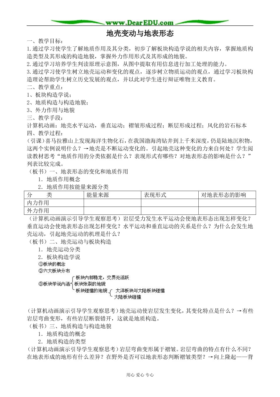 人教版高中地理必修上册地壳变动与地表形态_第1页