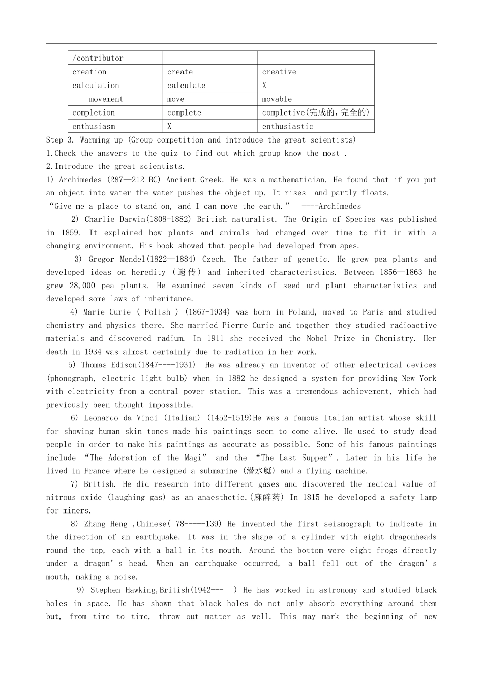 高中英语Great Scientists 人教版必修五_第2页
