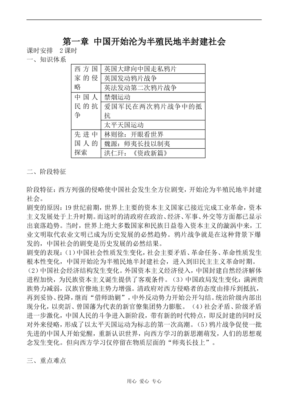 高一历史第一章 中国开始沦为半殖民地半封建社会人教版_第1页