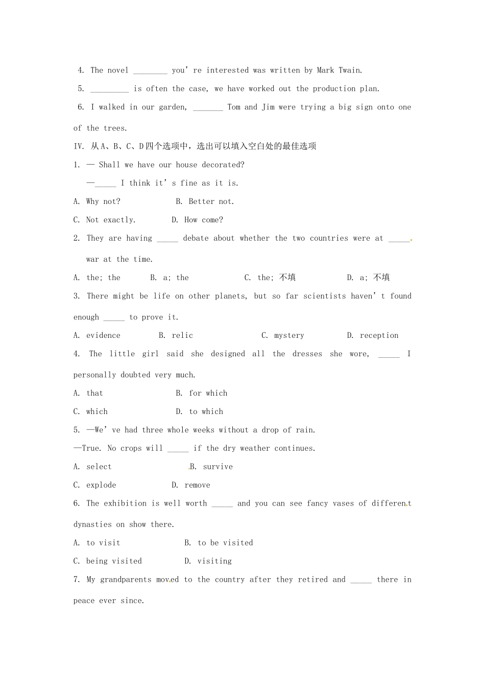河北省邯郸四中高中英语 Using language19单元测试题 新人教版必修2_第2页