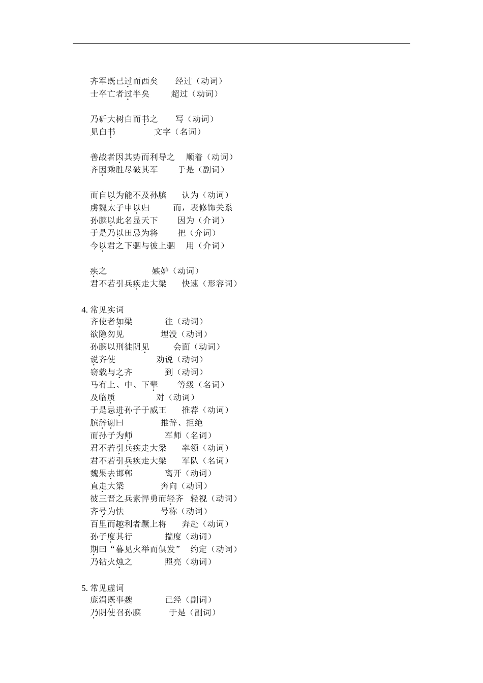 高三语文《孙膑》山东人民版知识精讲_第3页
