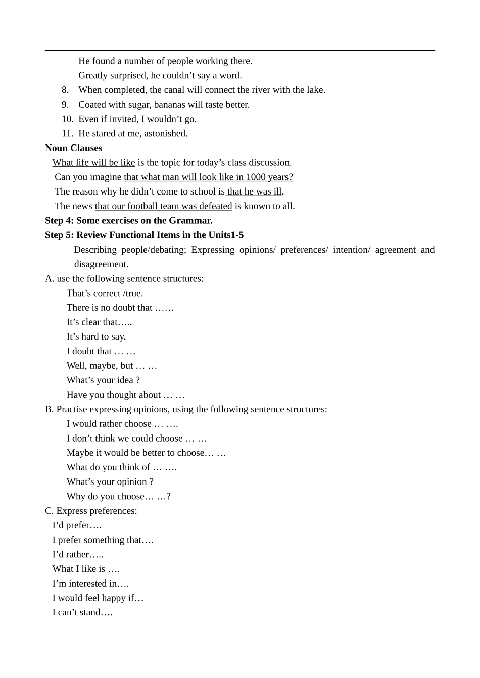 高二英语Units1-5  教案 人教版_第2页