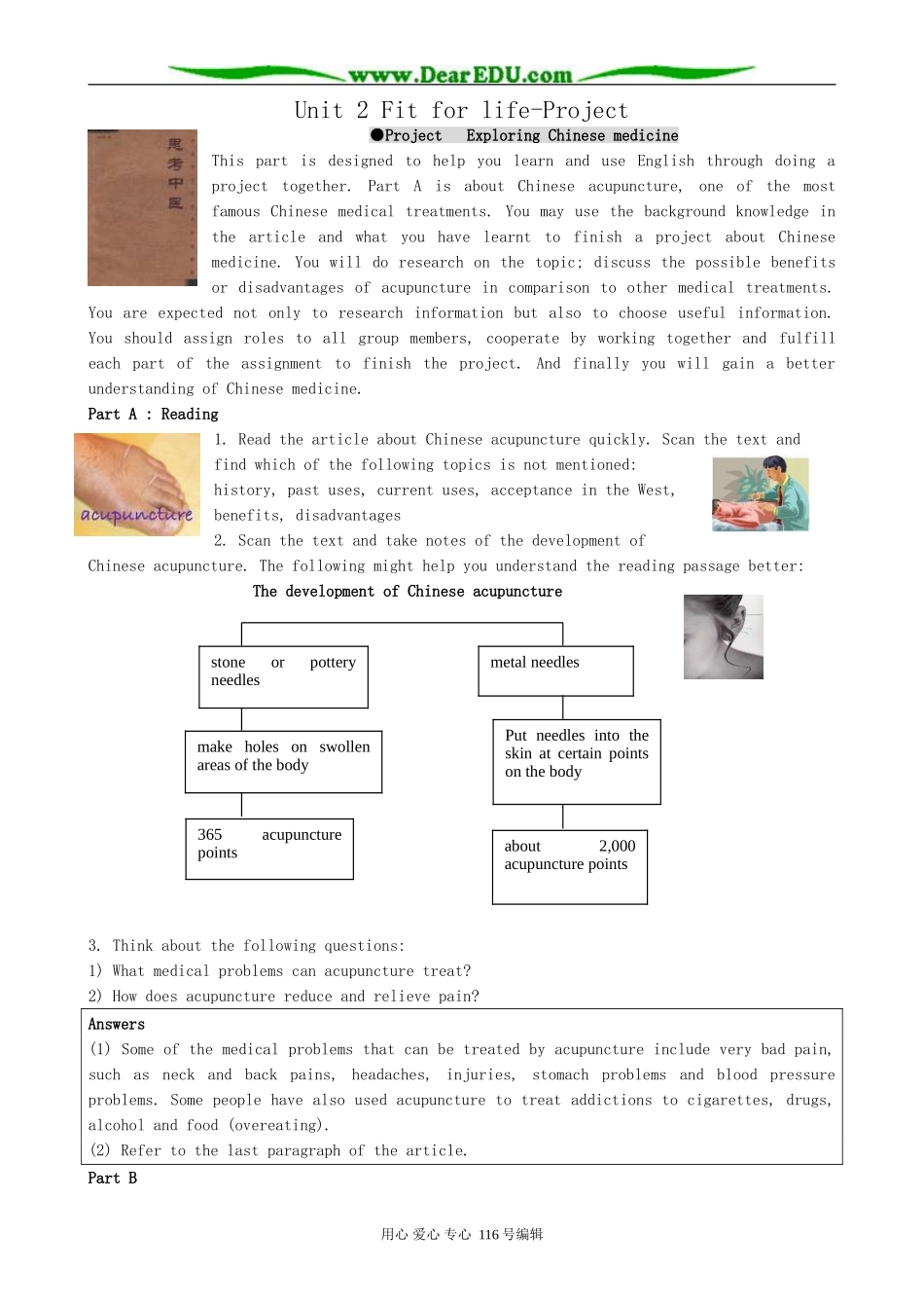 高中英语必修7Unit 2 Fit for life-Project_第1页