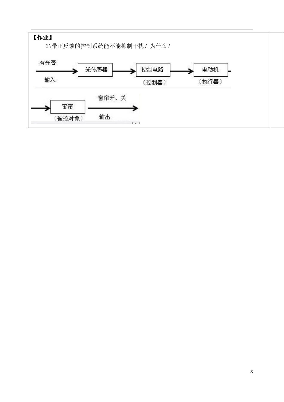山东省泰安市肥城市第三中学高中通用技术 控制系统的干扰学案_第3页