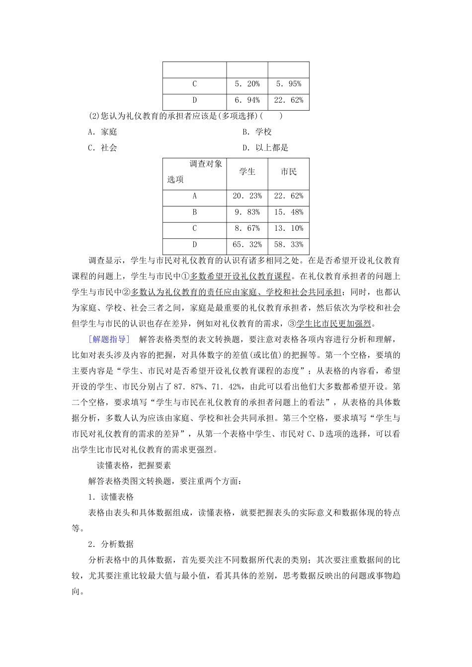 高考语文大一轮复习 第1部分 专题6 第3讲 表格文字转换讲义-人教版高三全册语文教案_第3页