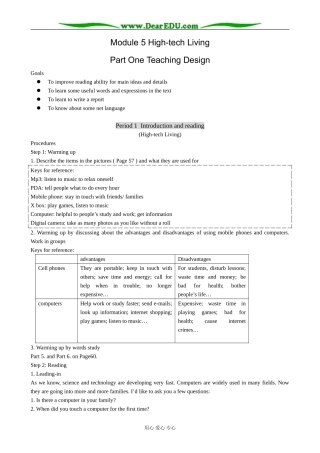 外研版英语必修10 Module5 High-tech Living-Introduction and Reading14