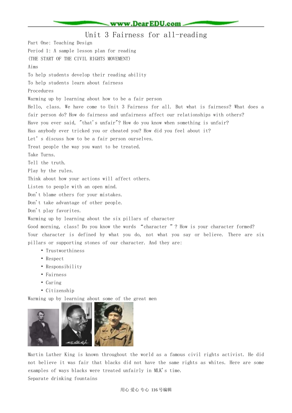 高中英语Unit 3 Fairness for all-reading_第1页