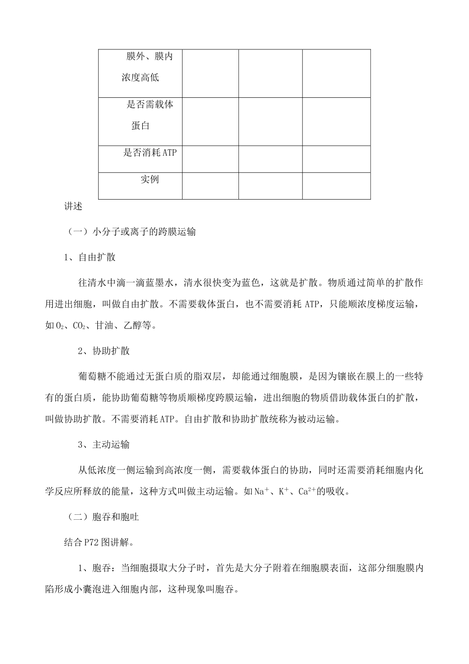 新人教版高中生物必修1物质跨膜运输的方式_第3页