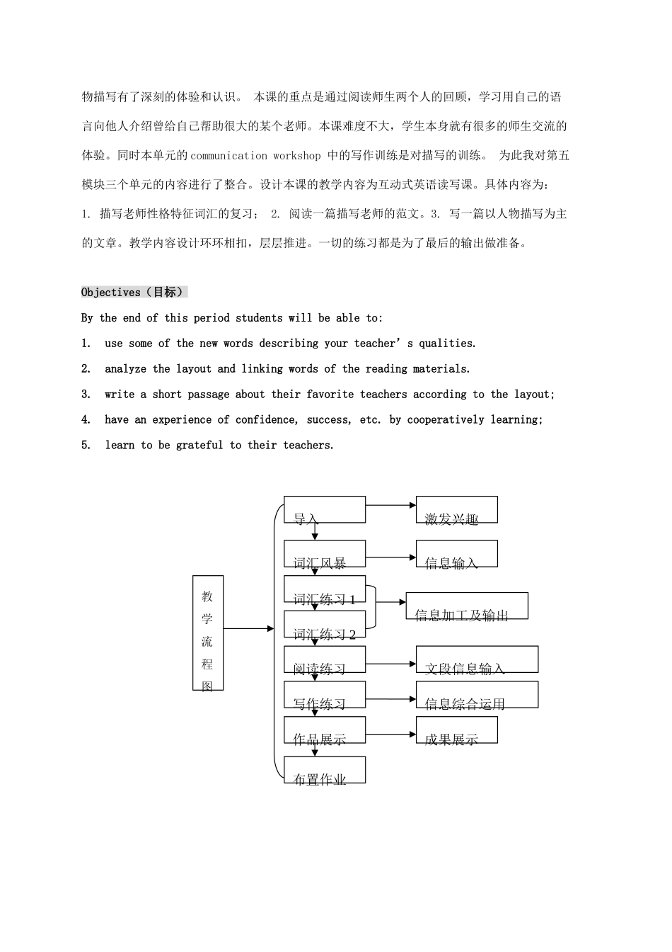 高中英语 教学设计思路1028教案 北师大版必修5_第3页
