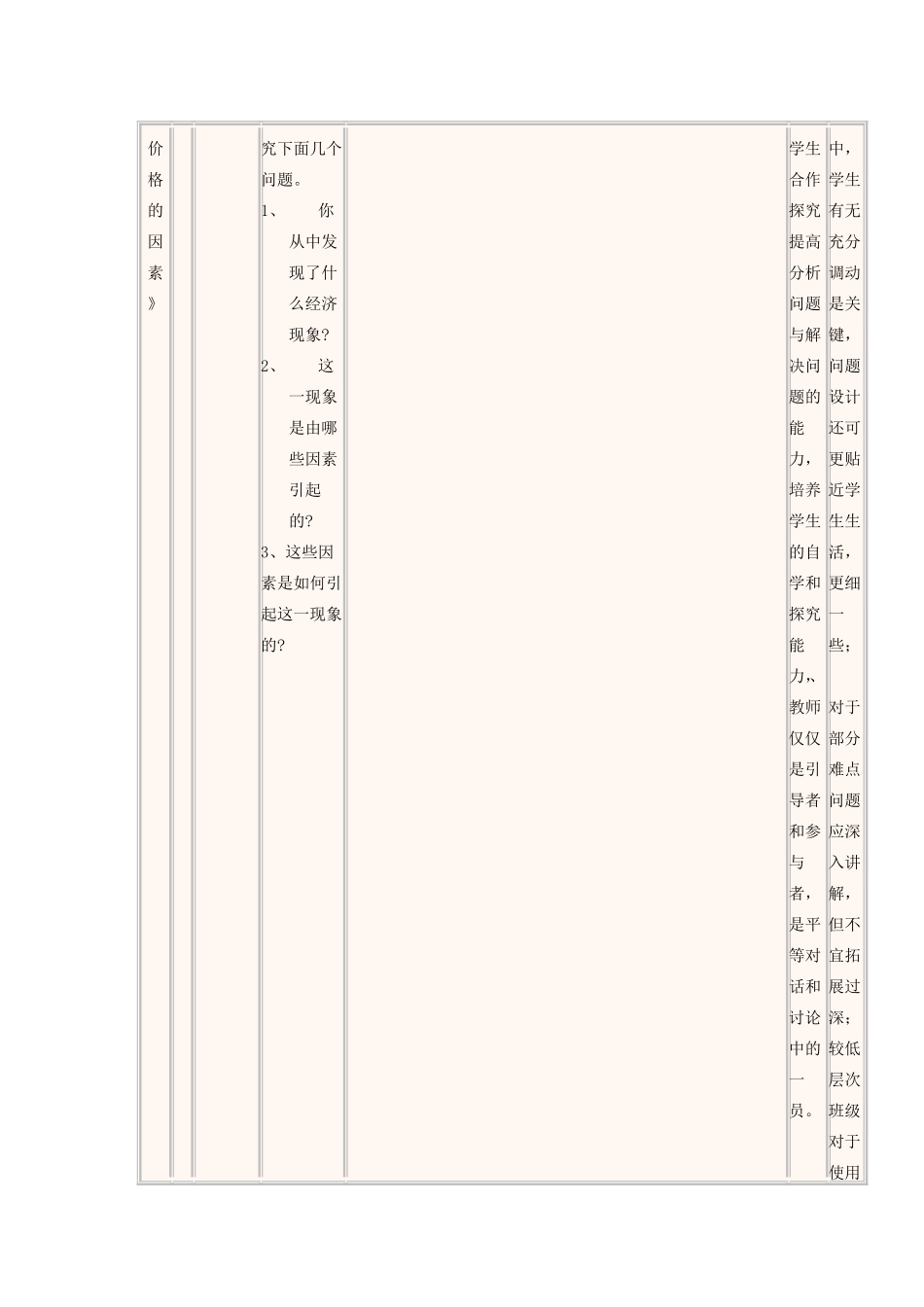 四川省宜宾市一中高一政治第3周教学设计（影响价格的因素）-人教版高一全册政治教案_第2页