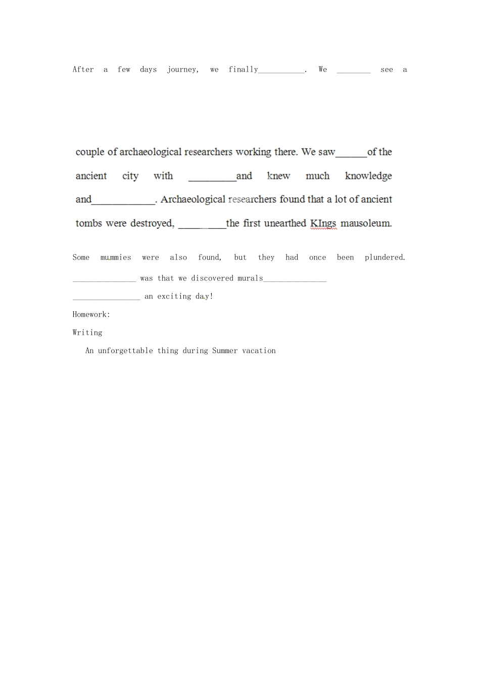 高中英语校本课程话题写作 Topic6 Narrative writing教案2-人教版高中全册英语教案_第2页