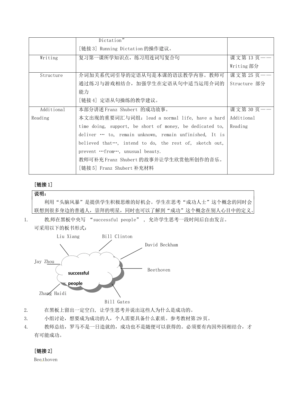 高中英语《Unit2 Success stories》教案 上海新世纪版必修1-上海新世纪版高一必修1英语教案_第3页