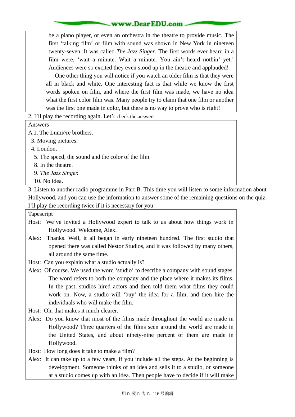 高中英语必修8Unit 4 Films and film events--Task_第2页