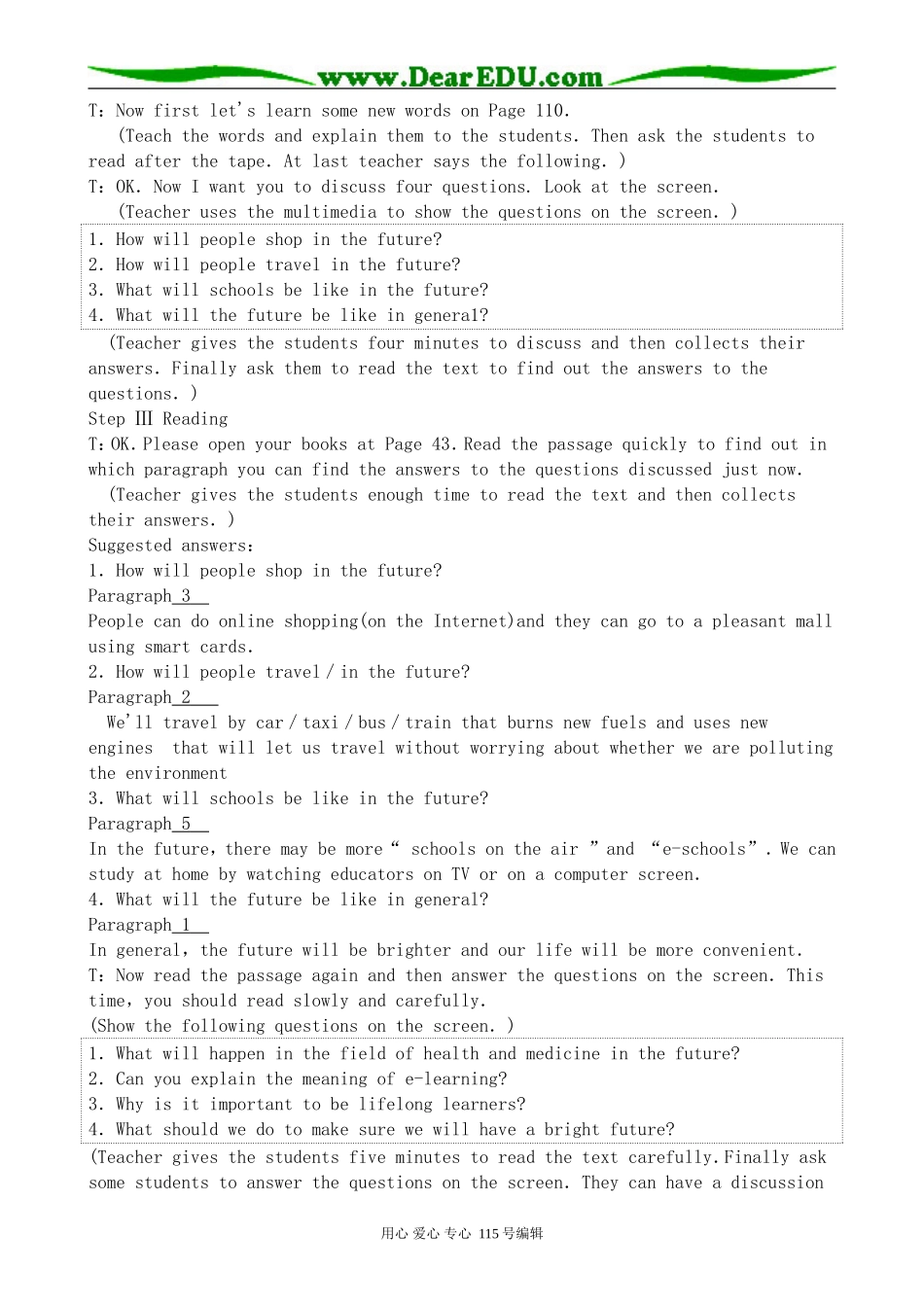 高中英语第二册上Unit6 Life in the future-The Second Period_第2页