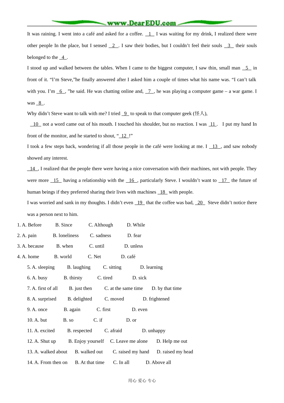 外研版英语必修9 Module4 Period 3 Self assessment_第3页