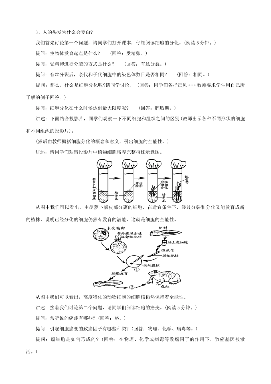 人教版高中生物必修1细胞的分化、癌变和衰老1_第2页