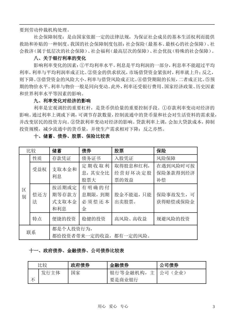 高中政治 课题 第二单元易混教案 新人教版必修1_第3页