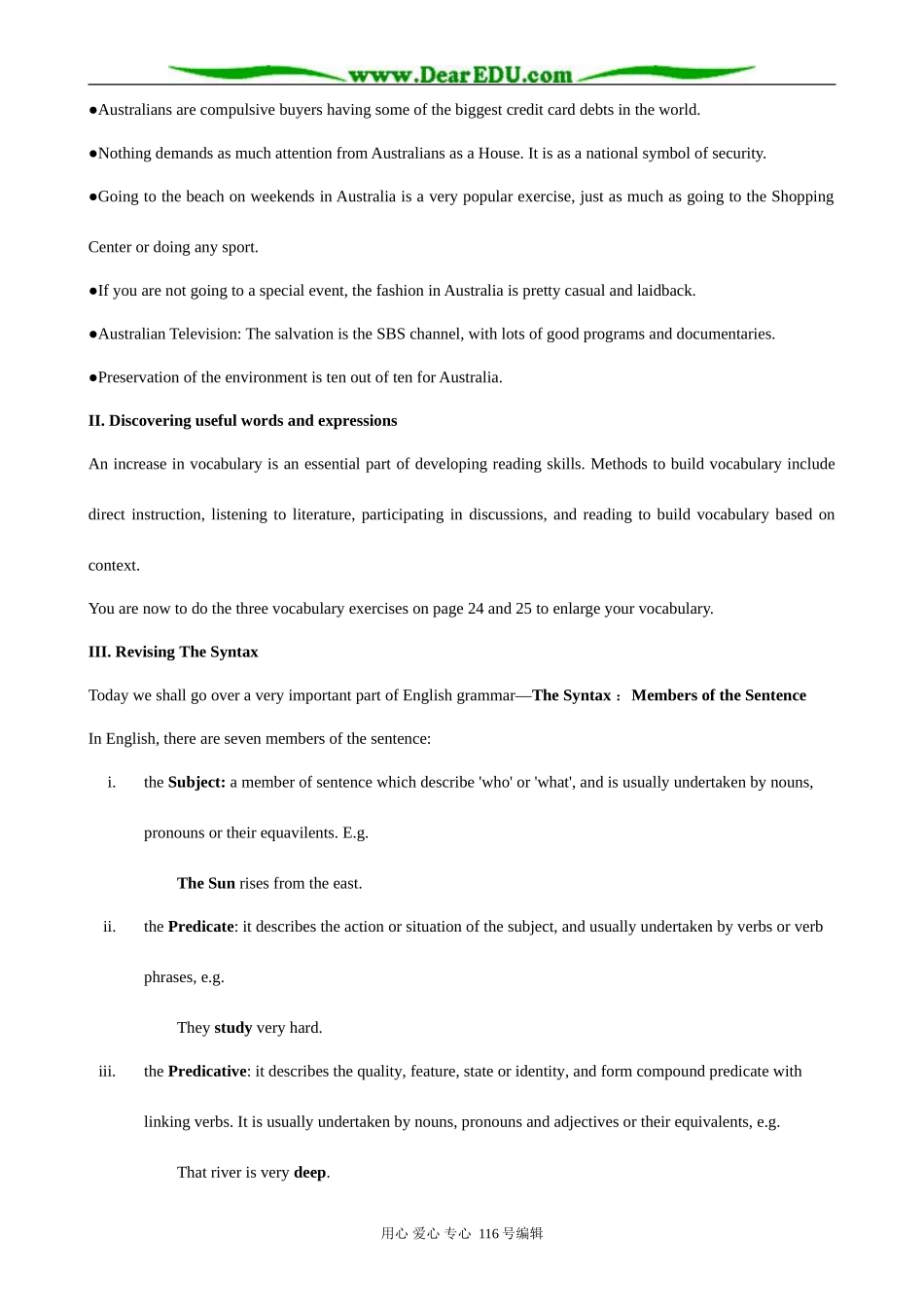 高中英语Unit 3 Australia Learning about Language_第2页