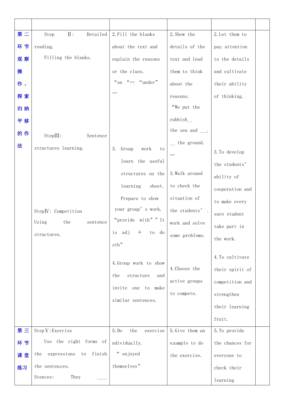 七年级英语上册 Unit 3 The Earth教案3 （新版）牛津深圳版-牛津深圳版初中七年级上册英语教案_第2页