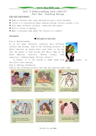 高中英语必修6Unit 3 Understanding each other(1)