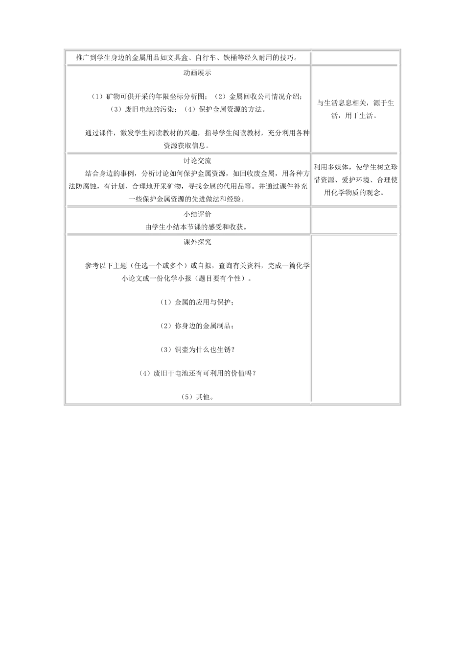 新人教版九年级化学金属资源的利用和保护_第3页