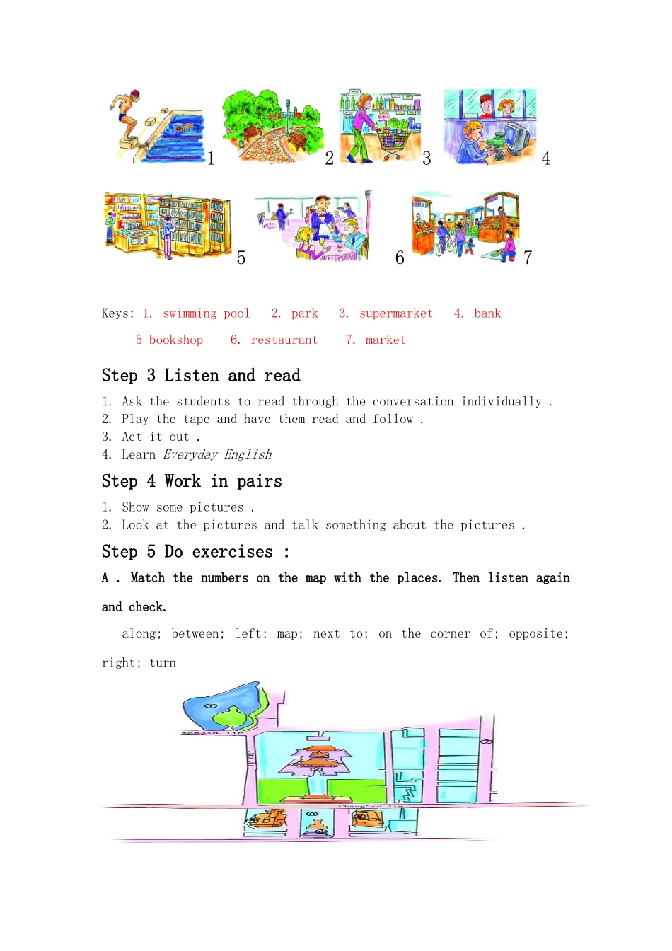 八年级英语Module 8 Around town教案_第3页
