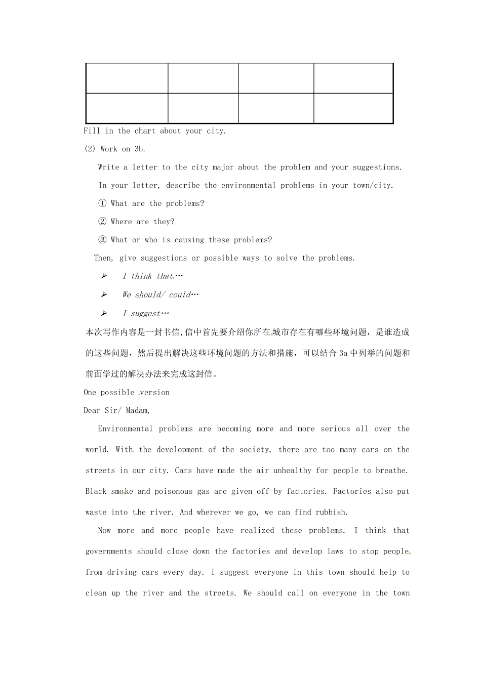 九年级英语全册 Unit 8 We’re trying to save the earth Section B（3a-Self Check）精品教案 鲁教版五四制_第2页