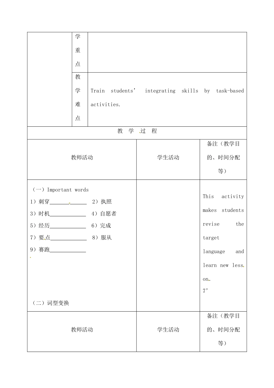 吉林省四平市第十七中学九年级英语全册《Unit 3 Teenagers should be allowed to choose their own clothes》（第7课时）教案 人教新目标版_第2页