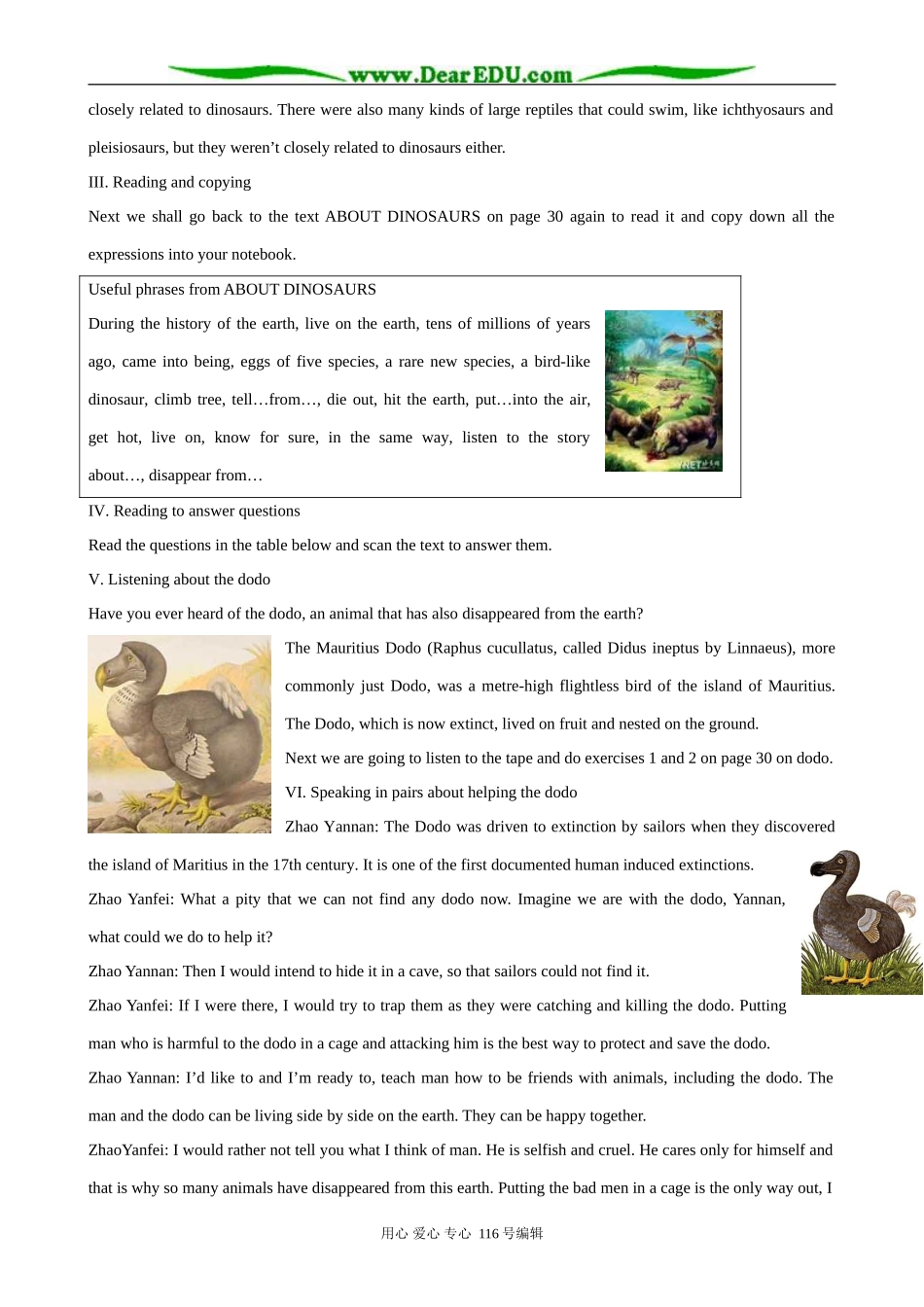 高中英语Unit 4 Wildlife protection-using Language教案 新课标 人教版 必修2_第2页