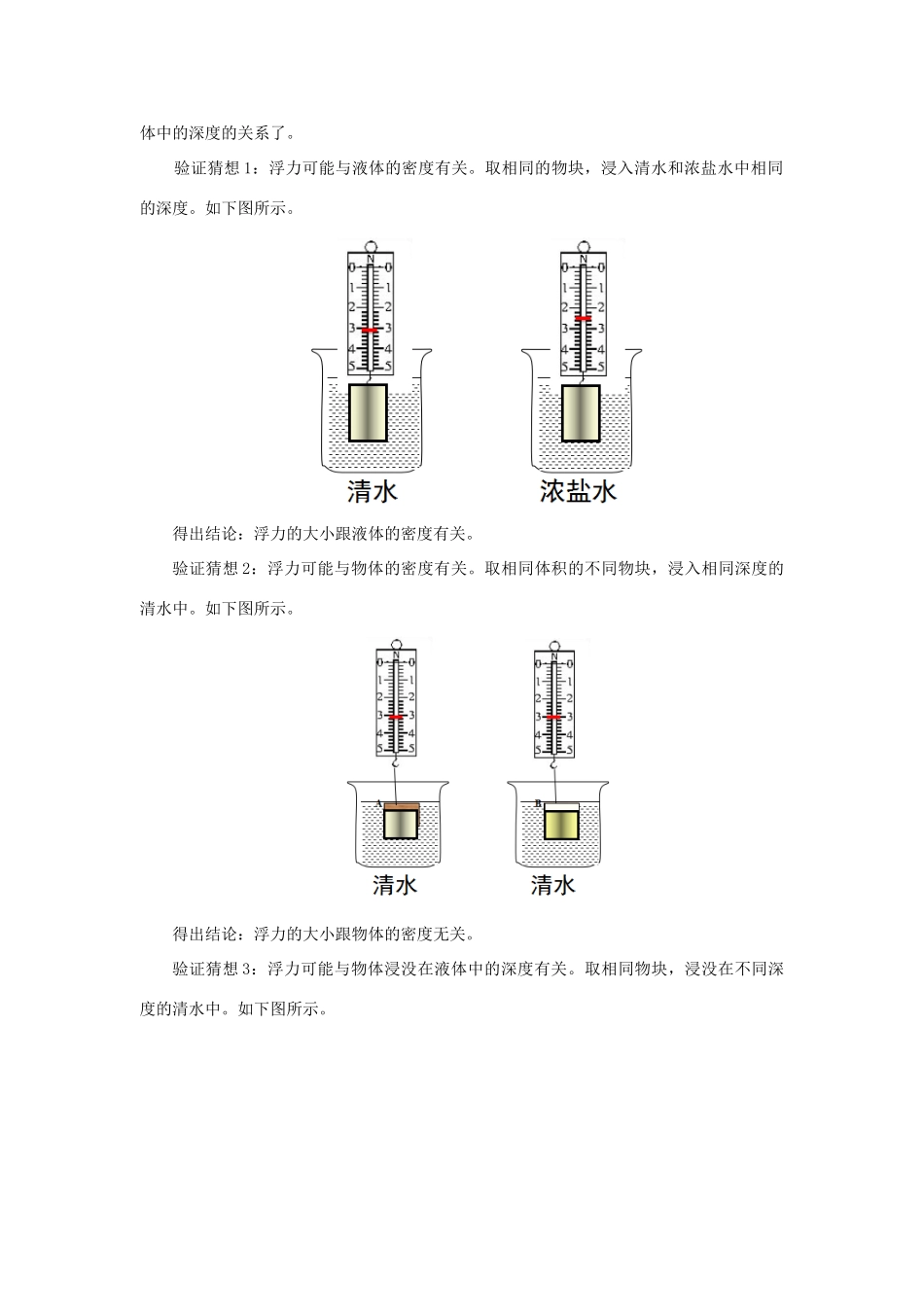 春八年级物理下册 10.3科学探究：浮力的大小教案 （新版）教科版-（新版）教科版初中八年级下册物理教案_第3页