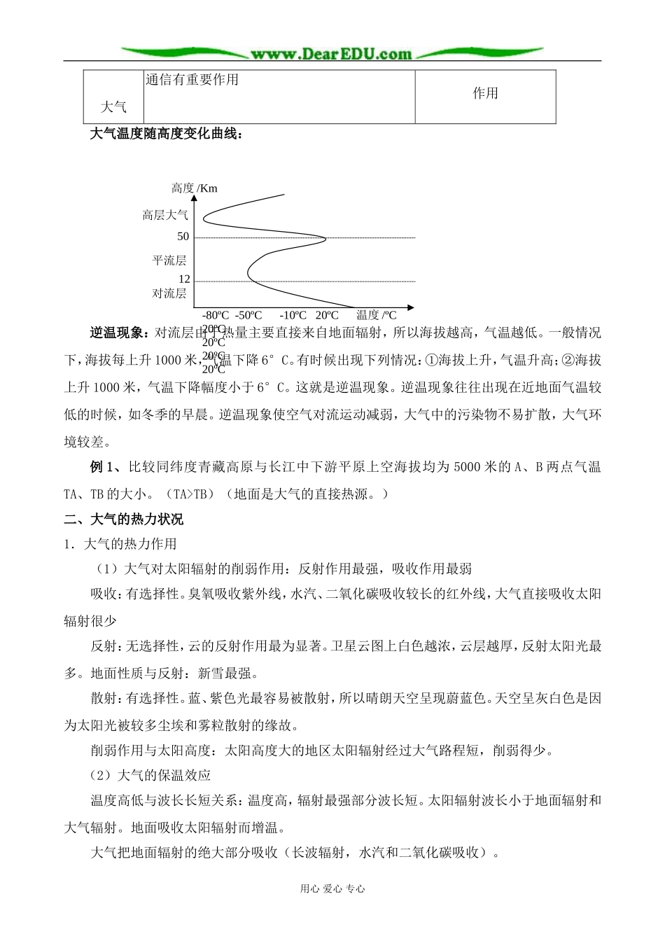 人教版高中地理必修上册大气的组成、垂直分布和热力状况_第2页